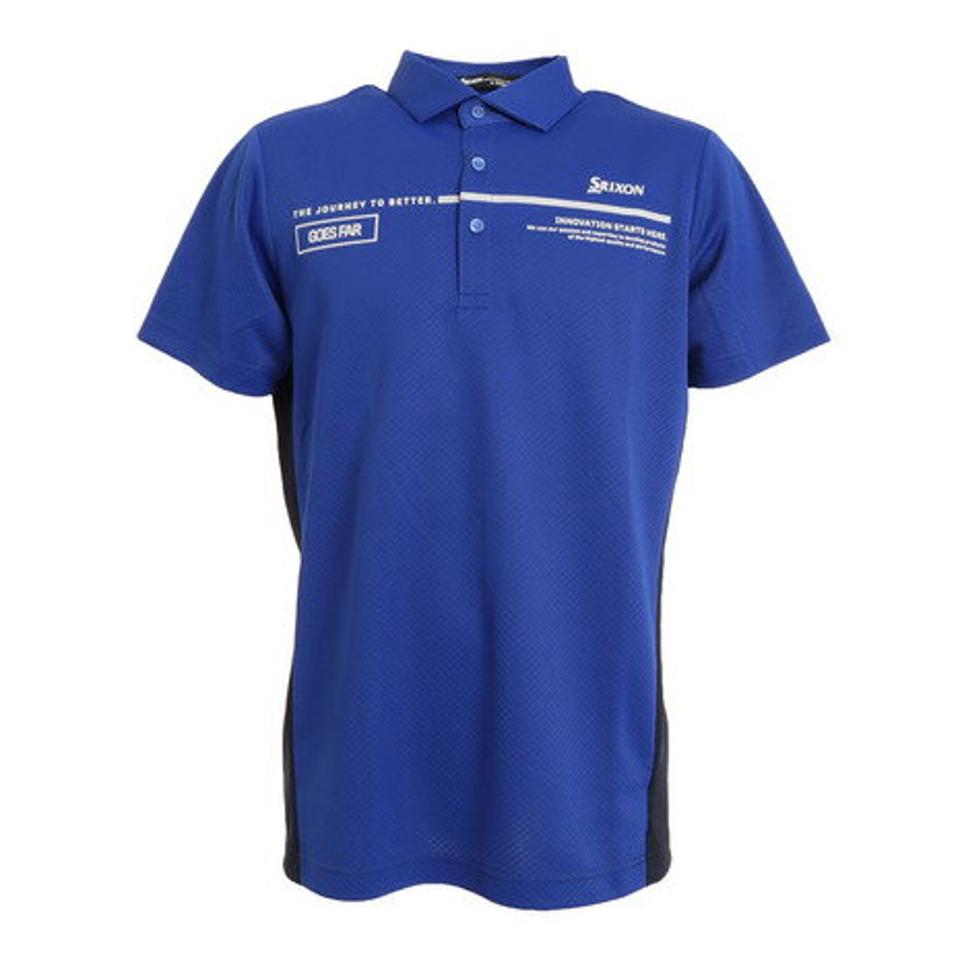 スリクソン(SRIXON) ゴルフウェア ICEBLASTタイポデザインプリントポロシャツ RGMTJA12 BL00 (メンズ)