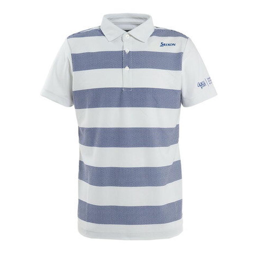 スリクソン(SRIXON) ゴルフウェア 春夏 吸汗速乾 UVカット ディンプルボーダー 半袖ポロシャツ RGMTJA09 (メンズ)