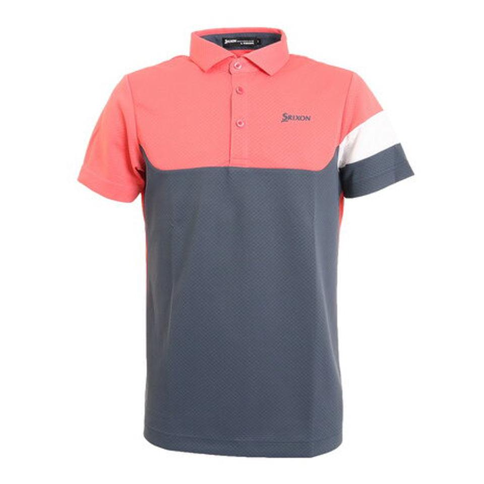 【5点以上で10%OFFクーポン 11日1:59まで】スリクソン(SRIXON) ゴルフウェア ICEBLASTカラーブロックシャツ RGMTJA06 PK00 (メンズ)