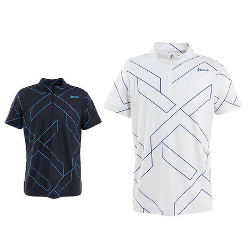 スリクソン(SRIXON) ゴルフウェア クロスプリントジップアップシャツ RGMTJA02 WH00 (メンズ)