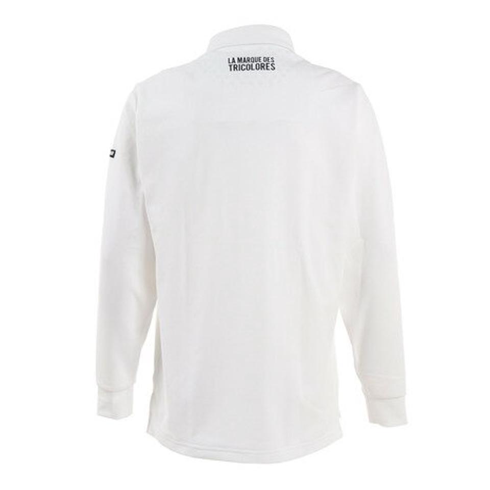 ルコック スポルティフ(Lecoq Sportif) ゴルフウェア ボタンダウンストレッチ長袖ポロシャツ QGMTJB01 WH00 (メンズ)
