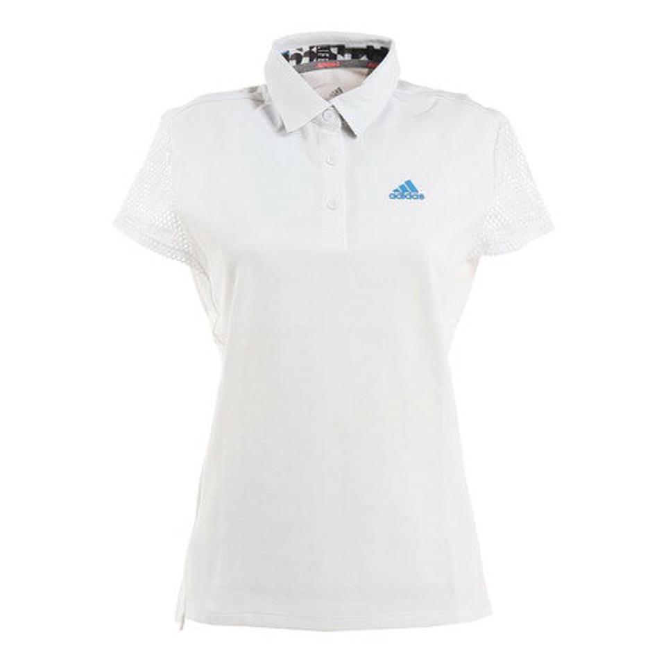 アディダス(adidas) ゴルフウェア 吸汗速乾 UVカット 高通気で涼しい♪ ワーディンググラフィック キャップスリーブ 半袖ポロシャツ P6719-HA0224W (レディース)