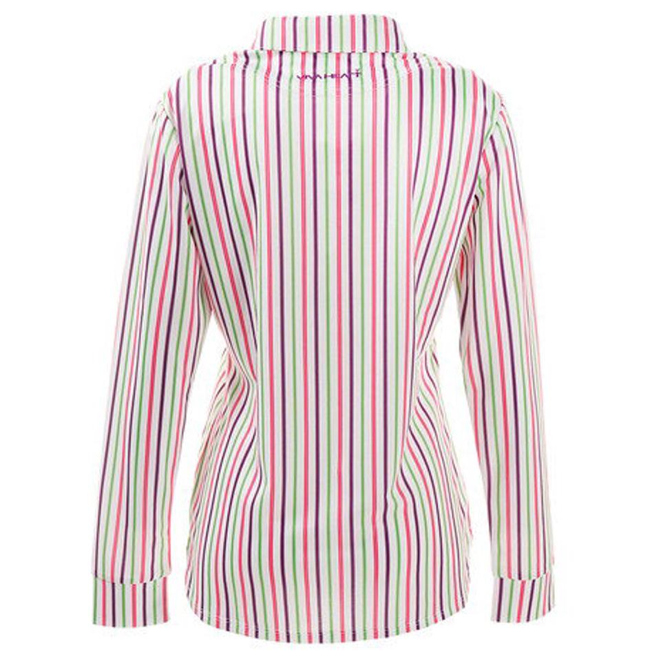 ビバハート(VIVA HEART) ゴルフウェア ポロシャツ レディース マルチストライプシャツ 012-22211-083 (レディース)