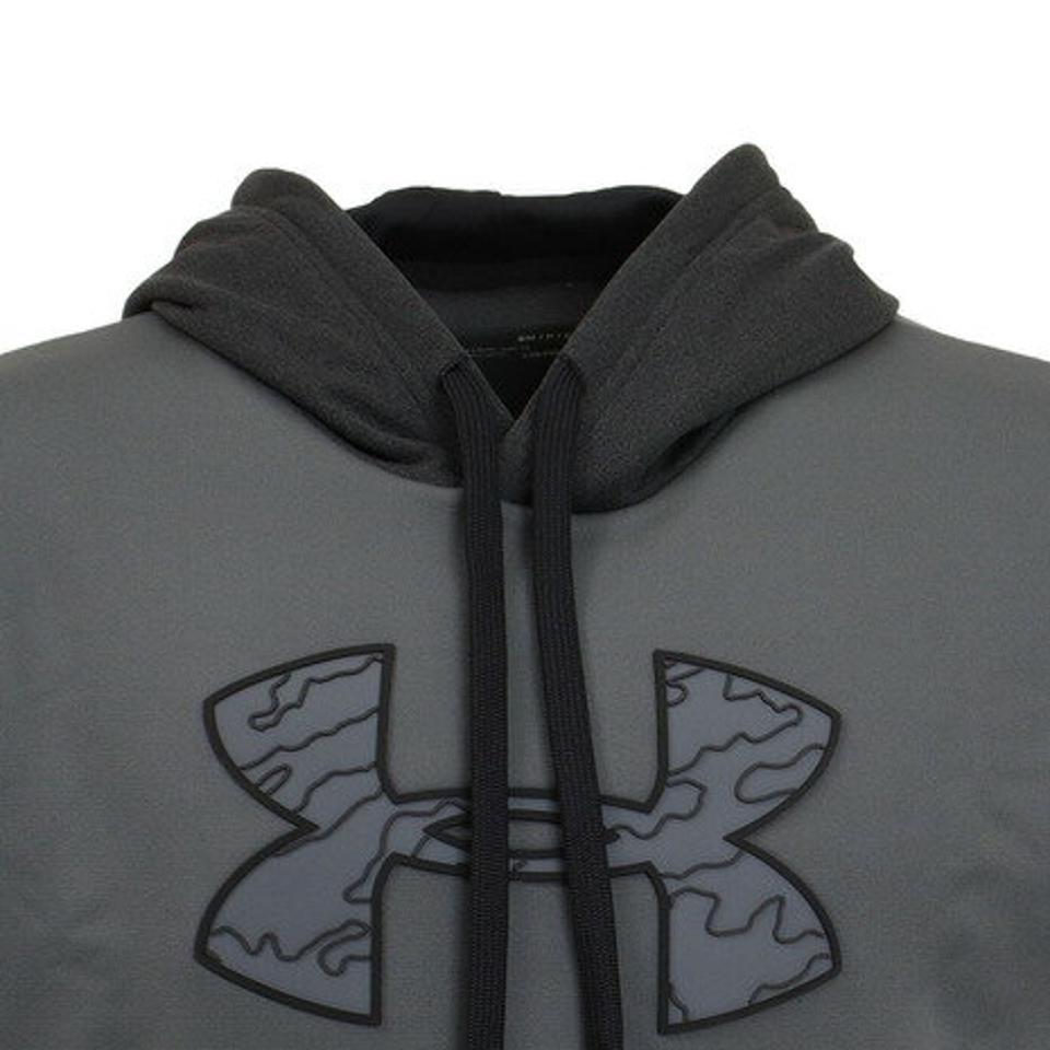 アンダーアーマー(UNDER ARMOUR) パーカー アーマーフリース Textured ビッグロゴフーディ 1360717 PCG/BLK AT オンライン価格 (メンズ)