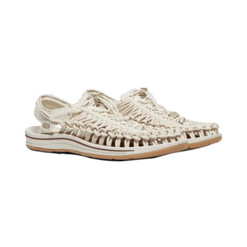 【4/10限定！エントリーで最大100％ポイントバック】キーン（KEEN）（メンズ）ユニーク キャンバス UNEEK CANVAS ナチュラルキャンバス ホワイト 1026228 ストラップサンダル シューズ 靴 アウトドア カジュアル
