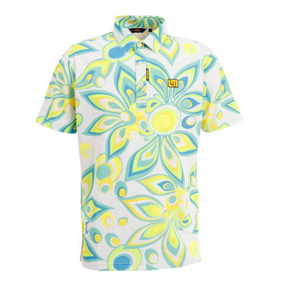 ラウドマウス(LOUDMOUTH) ゴルフウェア 春夏 吸汗速乾 UVカット ひんやり冷感 花柄 半袖ポロシャツ 762604-315 (メンズ)