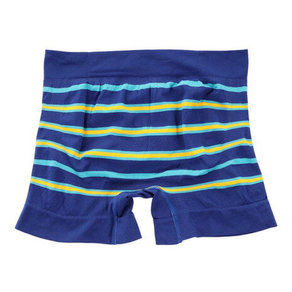 ボディワイルド（BODY WILD） ボクサーパンツ 前閉じ 立体成型 ボーダー BWS958J BLU （メンズ）