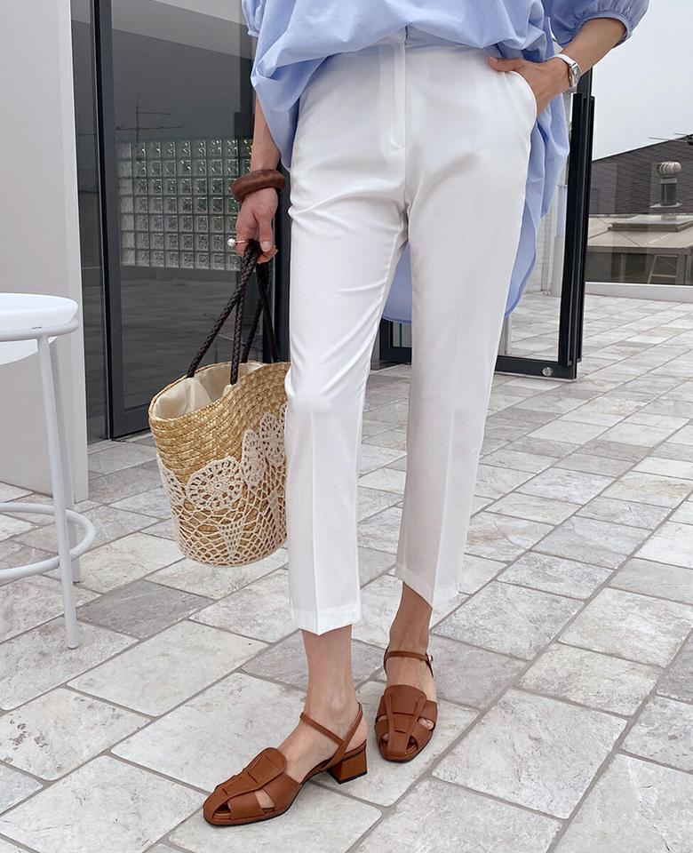 9分丈スラックス・全4色・t72279 レディース 【pt】スラックス パンツ ロング丈 9分丈 九分丈 単色 むじ シンプル ベーシック ハイウエスト ベルトループ テーパード 春 夏 オフィスカジュアル 大人っぽ きれいめ 韓国ファッション ハイホリHIHOLLI