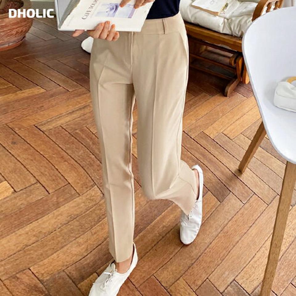 スリムスラックス・全3色・t01222 レディース 【pt】パンツ ズボン スラックス ロングパンツ スリム 単色 無地 シンプル ベーシック 大人 オフィスカジュアル ハイウエスト テーパード センタープレス ベルトループ 春 夏 秋 韓国ファッション