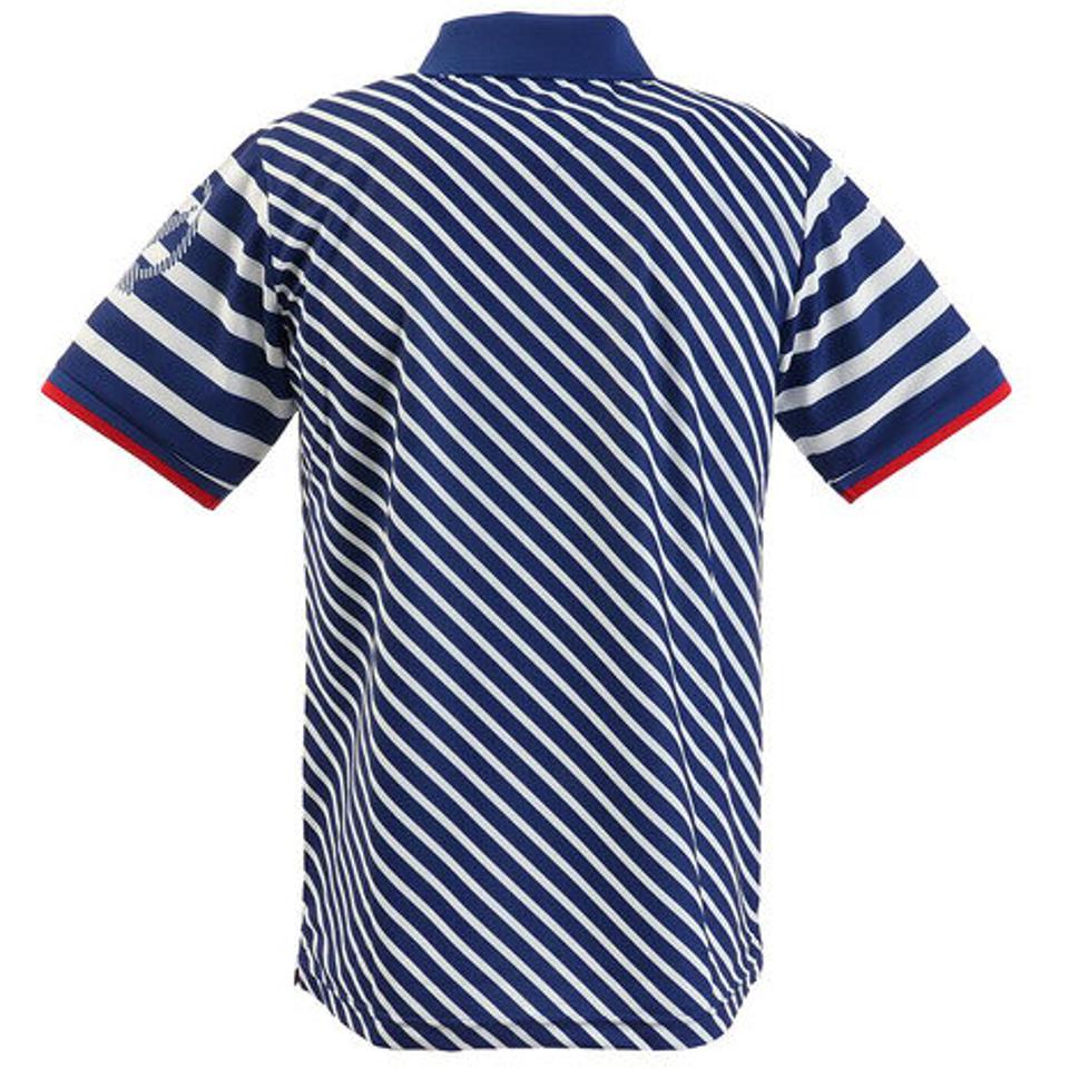 本間ゴルフ(HONMA)(メンズ)ゴルフウエア メンズ ハイゲージ ストライプショートスリーブシャツ 031-733118-BL