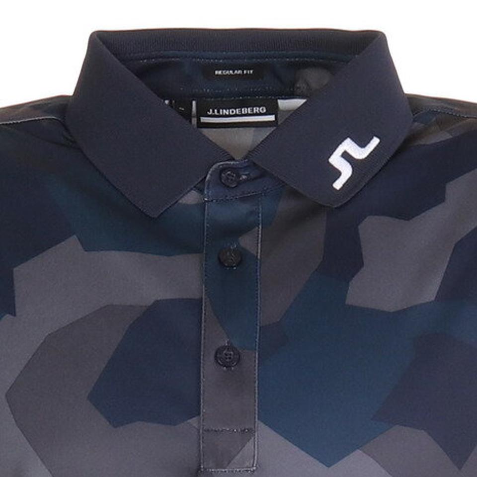J.LINDEBERG ゴルフウェア シーズン柄袖ロゴポロシャツ 071-25849-098 (メンズ)
