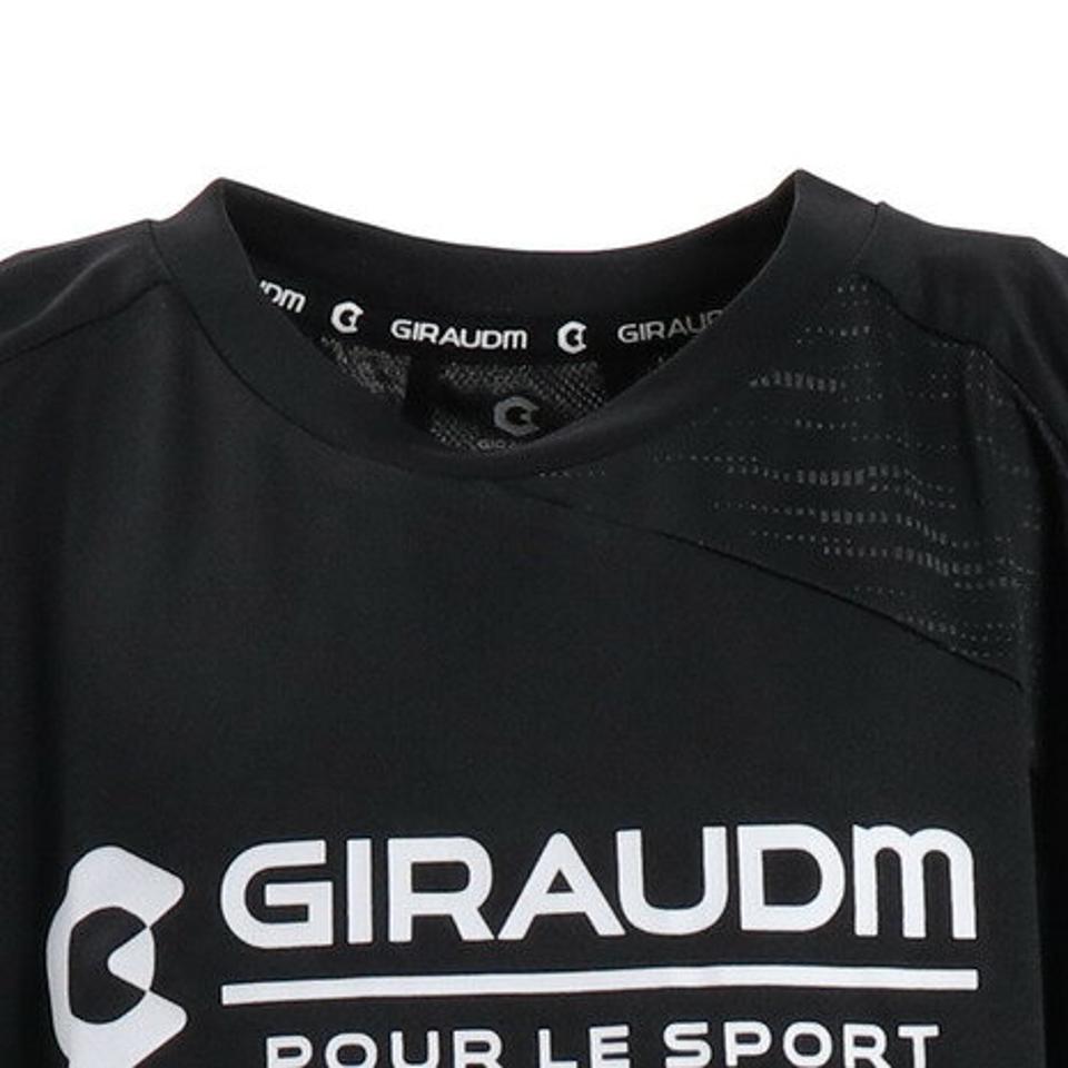 ジローム(GIRAUDM) サッカー ウェア 半袖 ジュニア ドライプラス (吸汗速乾) リラックスフィット プラクティスシャツ JR 742GM0HD9329 BLK (キッズ)