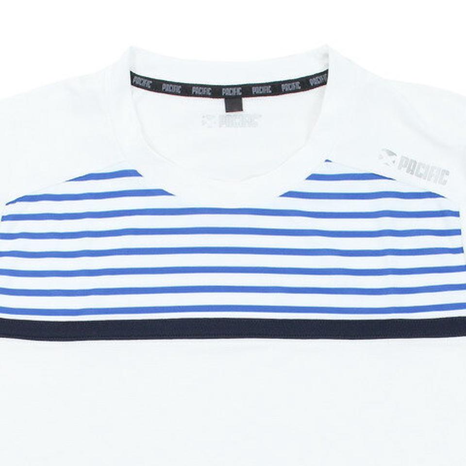 パシフィック(PACIFIC) テニス ドライプラス CAゲームシャツボーダー PT19SM403 WHT (メンズ)