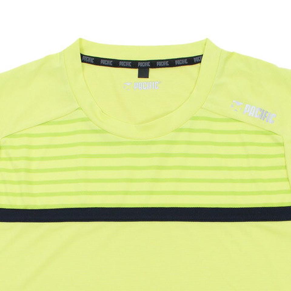 パシフィック(PACIFIC) テニス ドライプラス CAゲームシャツボーダー PT19SM403 LIM (メンズ)