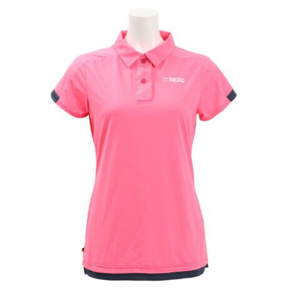 パシフィック(PACIFIC) テニス ドライプラス CAゲームポロボーダー PT19SW414 PNK (レディース)