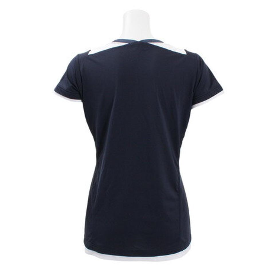 パシフィック(PACIFIC) テニス ドライプラス CAゲームシャツボーダー PT19SW413 NVY (レディース)