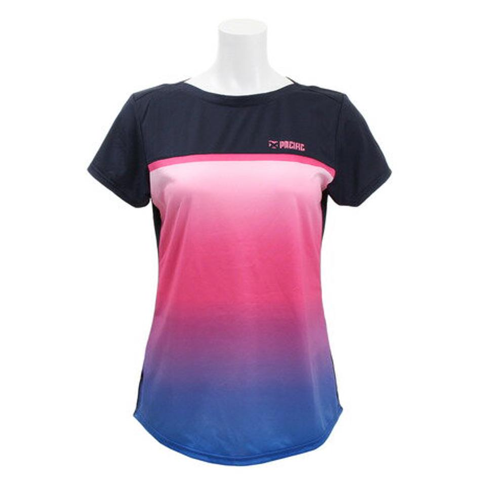 パシフィック(PACIFIC) テニス ドライプラス CAゲームシャツ PT19SW411 NVY (レディース)
