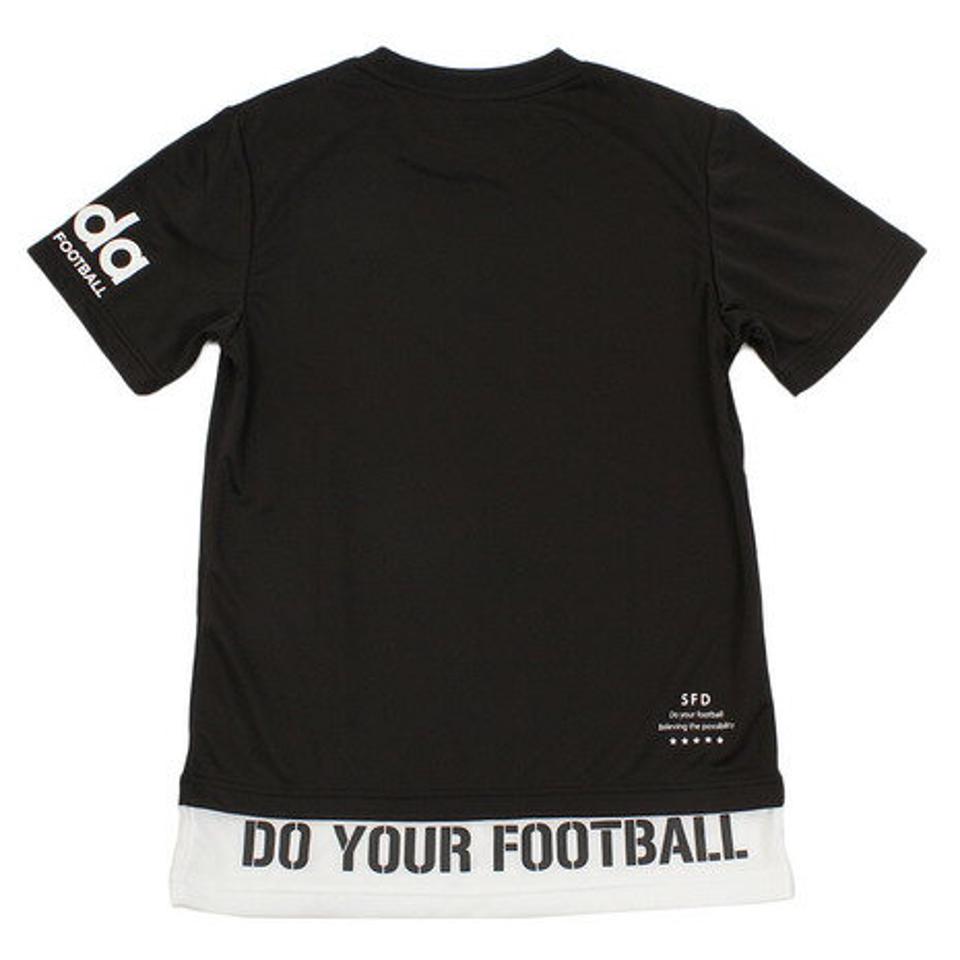 スフィーダ(SFIDA) サッカー ウェア 半袖 ジュニア フェイクレイヤード プラクティスシャツ SA-19S09JR BLK フットサルウェア (キッズ)