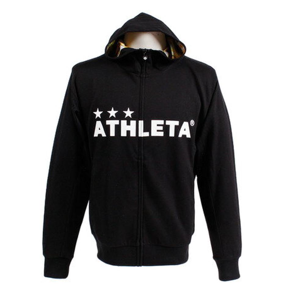 アスレタ（ATHLETA） メンズ ライトスウェット ジップパーカー 3316 BLK スポーツウェア （メンズ）