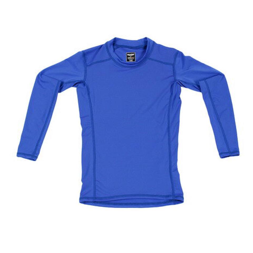 デュアリグ(DUARIG) サッカー ジュニア インナー ストレッチ丸首インナーシャツ 742D7ES3089 青 アンダー シャツ 長袖 (キッズ)