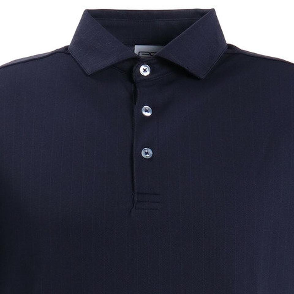 パフォーマンスギア(PG) ゴルフウエア メンズ ストライプジャガードポロシャツ PGLS-2001 NVY (メンズ)