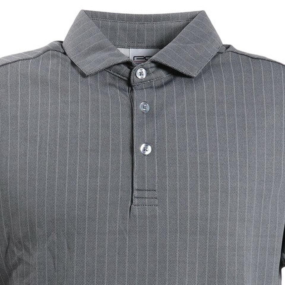 パフォーマンスギア(PG) ゴルフウエア メンズ ストライプジャガードポロシャツ PGLS-2001 GRY (メンズ)