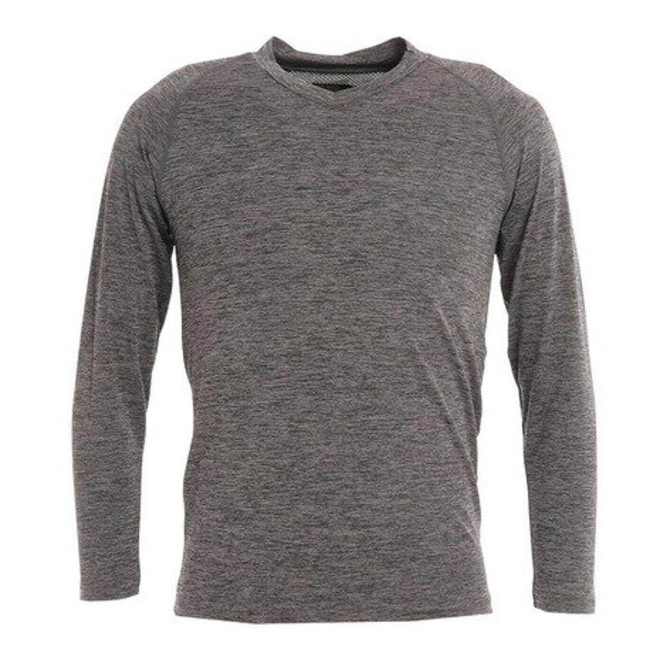 アズ(as)(メンズ)長袖Vネックシャツ 9277-32 GRY