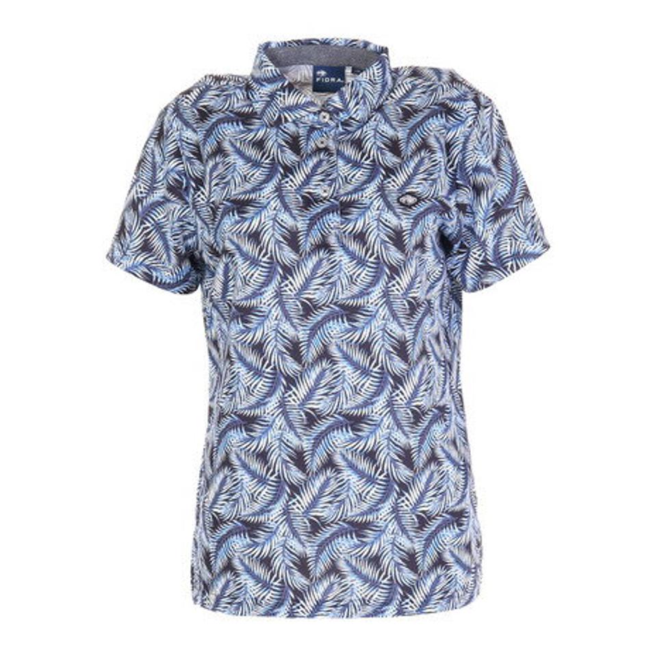 フィドラ(FIDRA)(レディース)ゴルフウェア 半袖 吸水 速乾 Lightest leaf ポロシャツ FD5KUG22 NVY