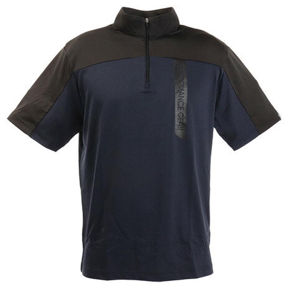 パフォーマンスギア(PG)(メンズ)ゴルフウエア メンズ ハーフジップポロシャツ PGLS-2003 NVY