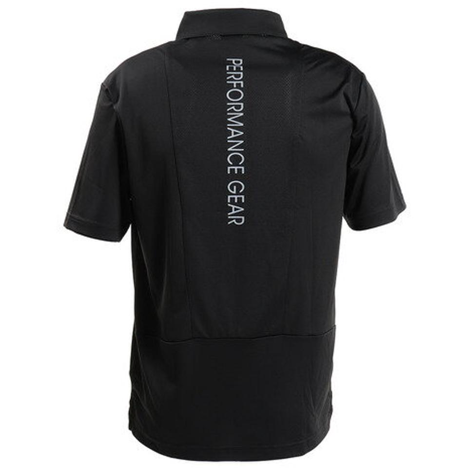 パフォーマンスギア(PG) ゴルフウエア メンズ バックロゴメッシュポロシャツ PGLS-2002 BLK (メンズ)