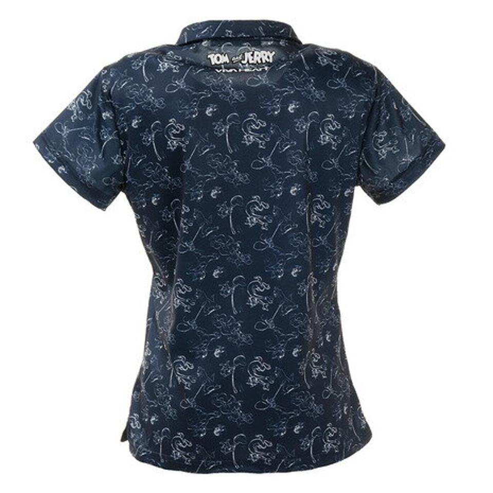 ビバハート(VIVA HEART) ゴルフウエア ポロシャツ レディース TOM&JERRYコラボ 総柄プリントポロシャツ 015-22442-098 (レディース)