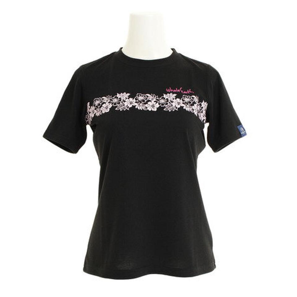 ホールアース(Whole Earth) HIBISCUS tシャツ 半袖 WE21HA14BLK (レディース)