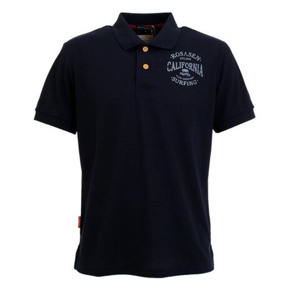 ROSASEN ゴルフ ポロシャツ吸水速乾 ポリエステル カノコ半袖ポロシャツ 044-24241-098 (メンズ)