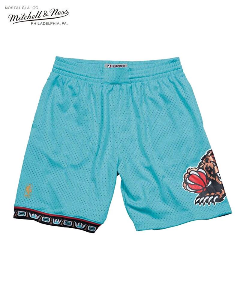 Mitchell＆Ness ミッチェルアンドネス メンズ パンツ Swingman Shorts Vancouver Grizzlies Road 1996-97 ティール SMSHGS18259-VGRTEAL96 ボトムス ハーフパンツ 送料無料