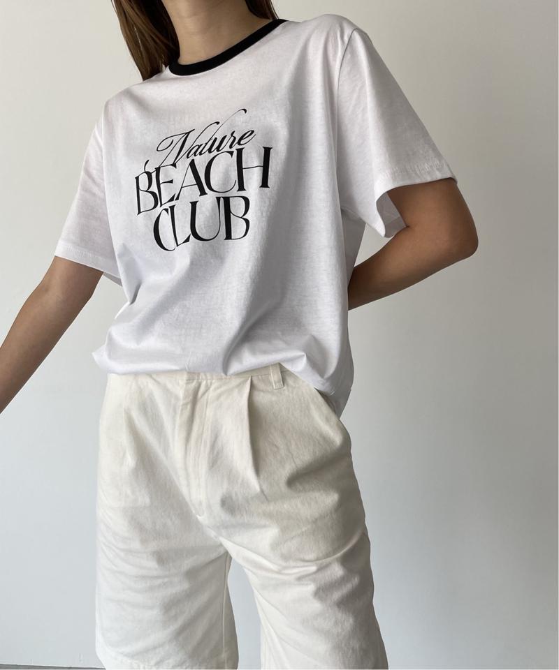 El mar  "Nature BEACH CLUB"リンガー半袖Tシャツ（El mar）