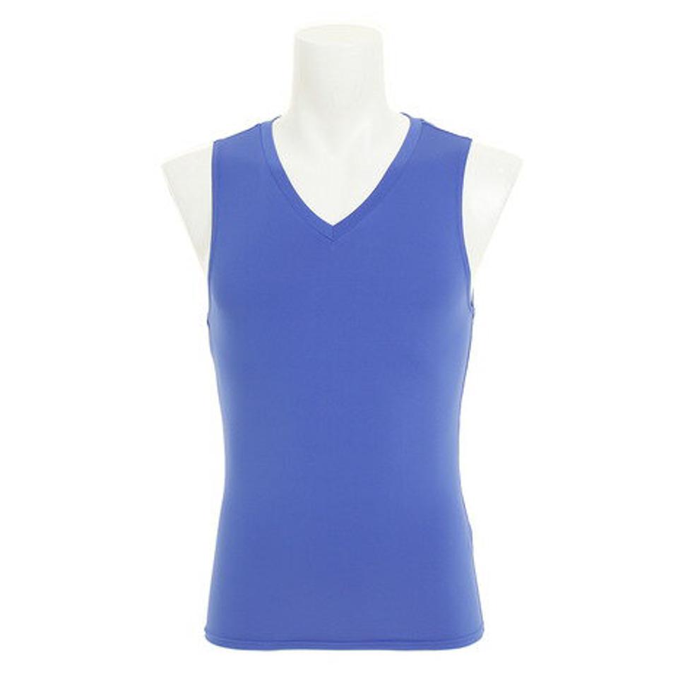 デュアリグ(DUARIG) サッカー ウェア メンズ ストレッチ Vネックノースリーブ 741D7ES3038 BLU ノースリーブ タンクトップ シャツ (メンズ)