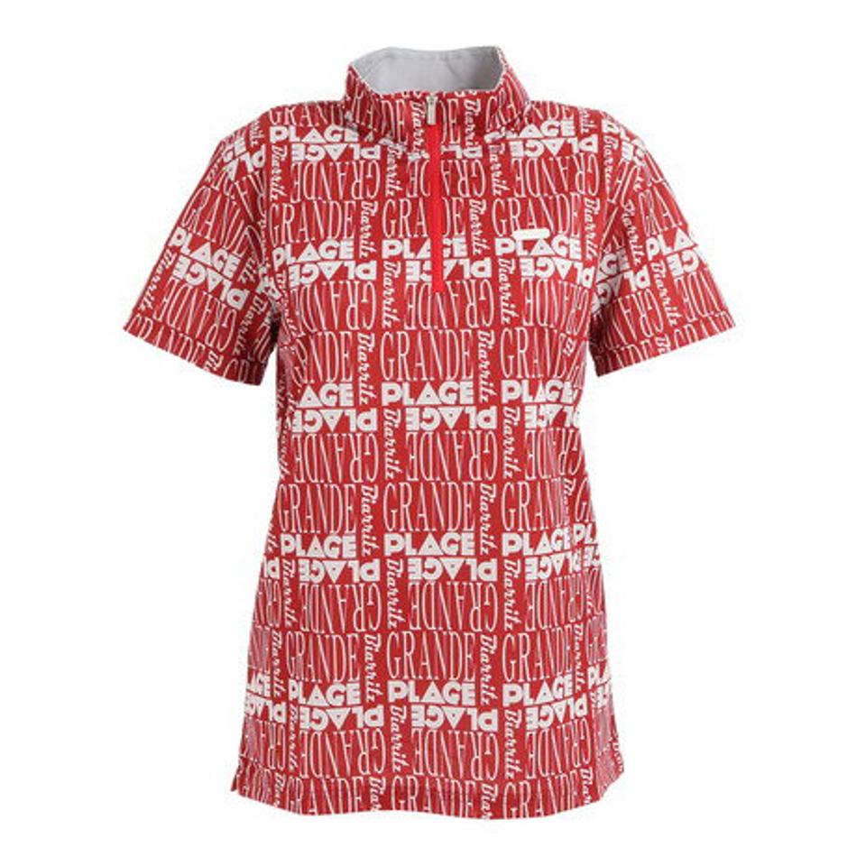 【5点以上で10%OFFクーポン!8/7まで】エピキュール(epicure) ゴルフウェア グランプラージュプリントハイネックシャツ 152-24441-063 (レディース)