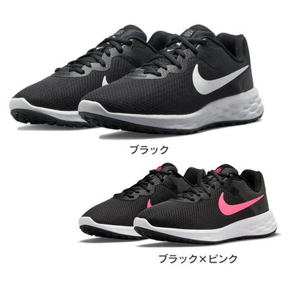 ナイキ（NIKE）（レディース）レボリューション 6 NN ワイド ブラック ホワイト 黒 白 DC9001-003 ランニングシューズ 運動靴 スポーツ スニーカー ジョギング