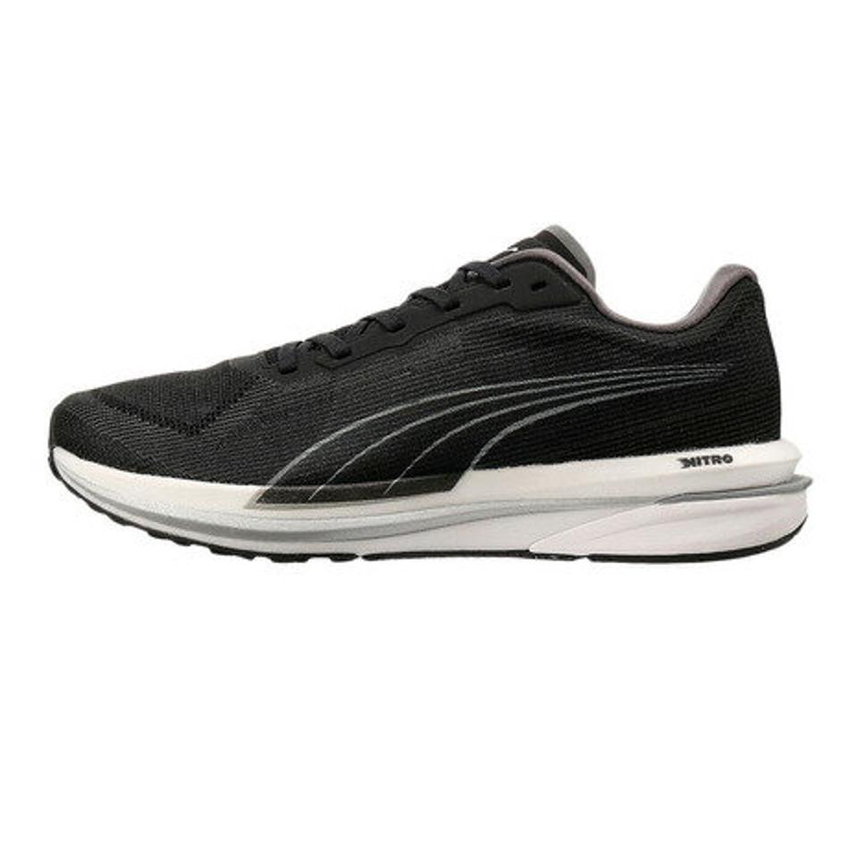 【11/5 24h限定 エントリー＆対象4店舗買い回りで最大P10倍！】プーマ（PUMA）（レディース）ランニングシューズ ベロシティ ニトロ VELOCITY NITRO 黒 くろ クロ ブラック 19569702 スニーカー 軽量 ジョギング 安定性