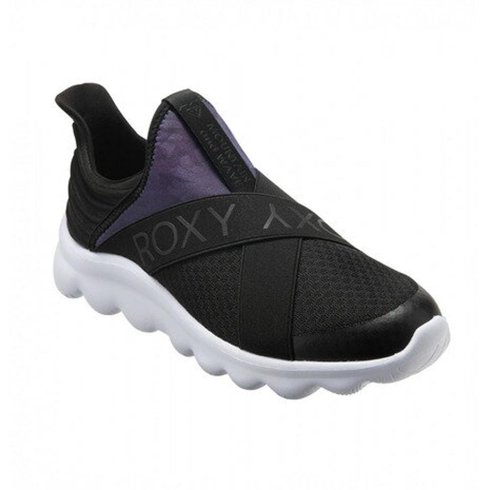 ロキシー（ROXY）（レディース）スニーカー レディース スリッポン オンザムーブ 黒 ON THE MOVE 4 ブラック パープル 21FWRFT214301BGR