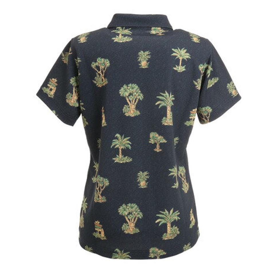 ROSASEN ゴルフウェア 吸水速乾 ドライステータスプリント半袖ポロシャツ 045-24445-018 (レディース)