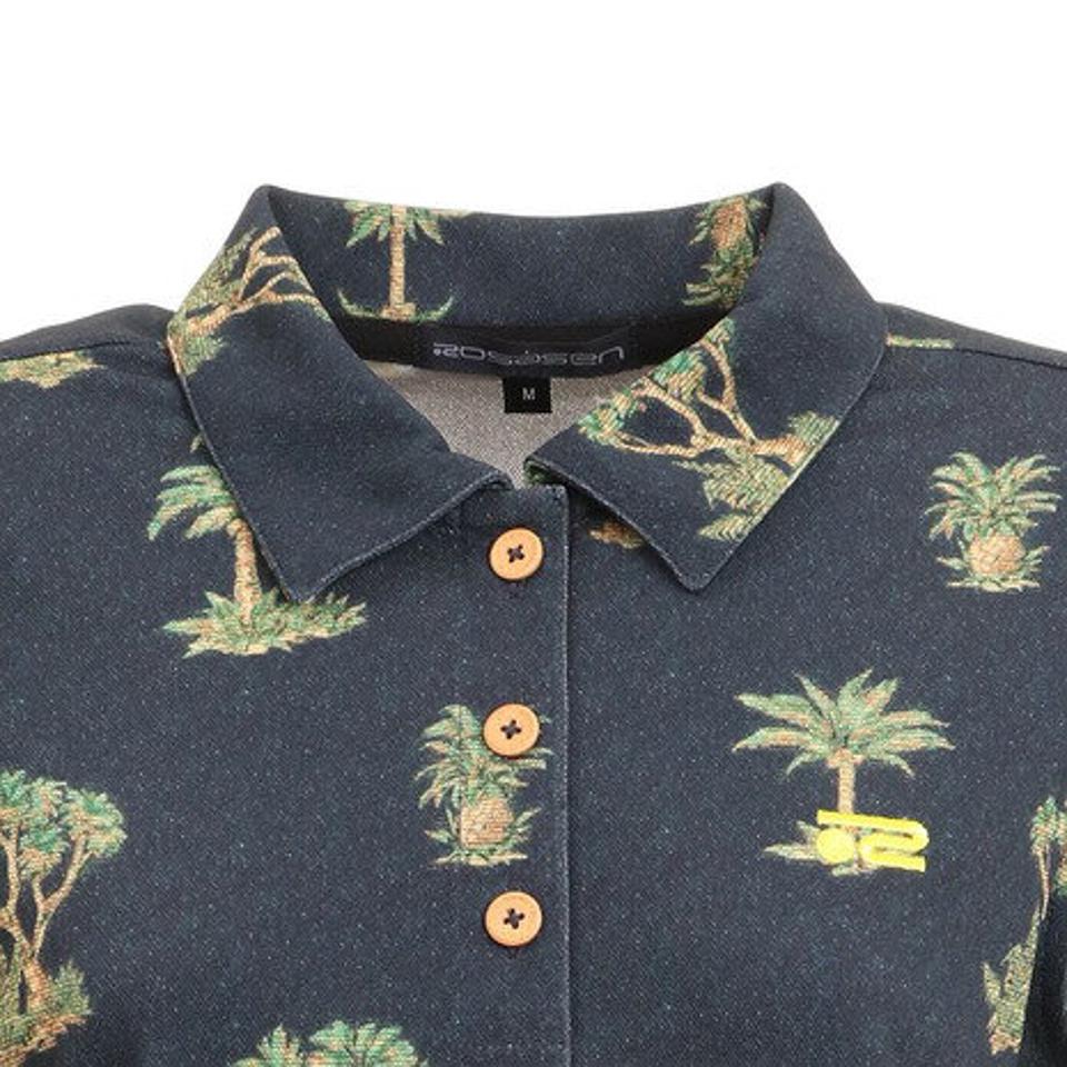 ROSASEN ゴルフウェア 吸水速乾 ドライステータスプリント半袖ポロシャツ 045-24445-018 (レディース)