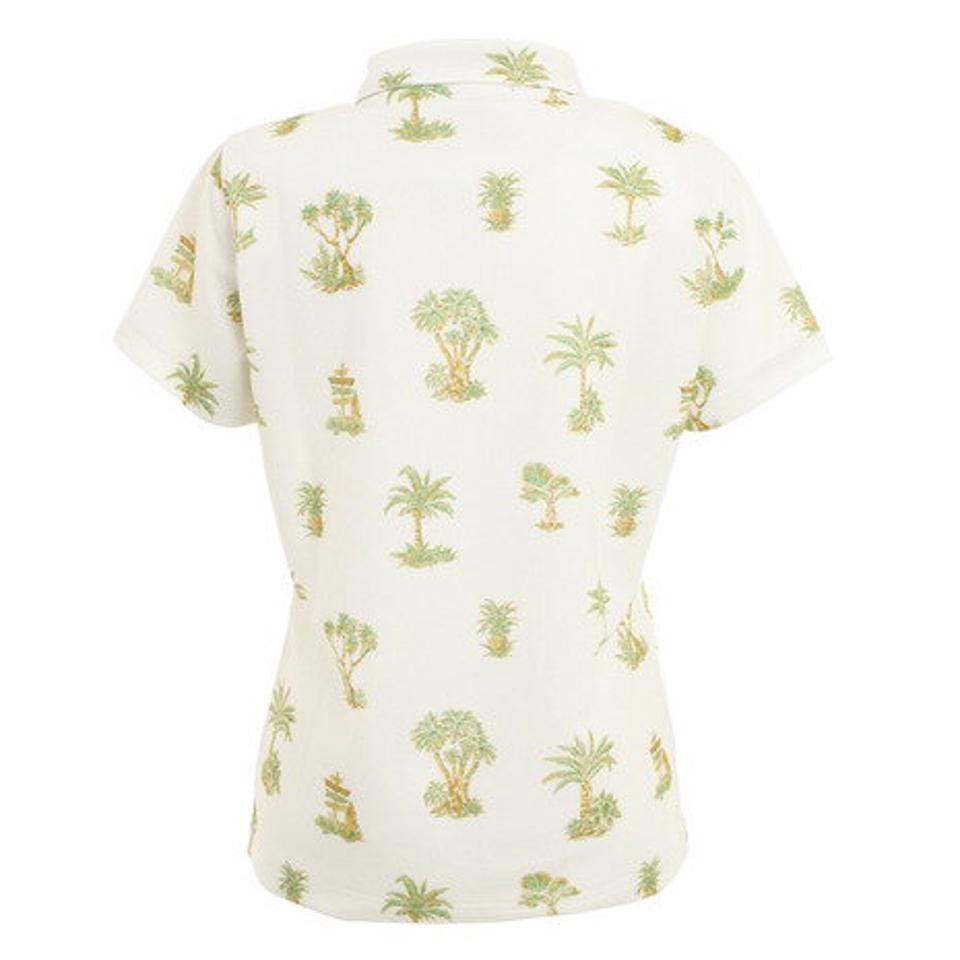 ROSASEN(レディース)ゴルフウェア 吸水 速乾 ドライステータス プリント半袖ポロシャツ 045-24445-005 プロ着用モデル