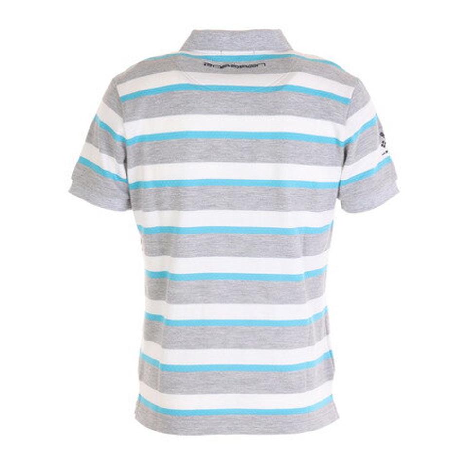 ROSASEN ゴルフウェア 編み替えボーダー半袖ポロシャツ 044-24245-013 (メンズ)