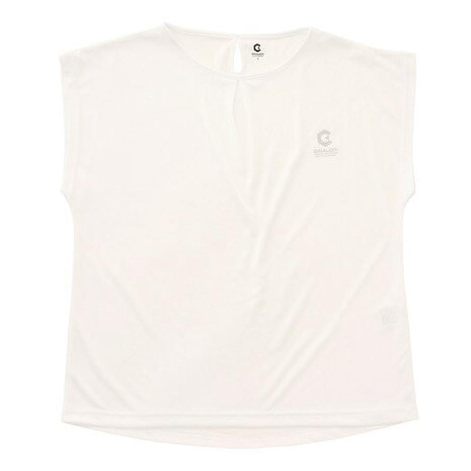 ジローム(GIRAUDM)(レディース)ドライ 吸汗速乾 UVカット ノースリーブメッシュシャツ 864GM1CD6679 WHT