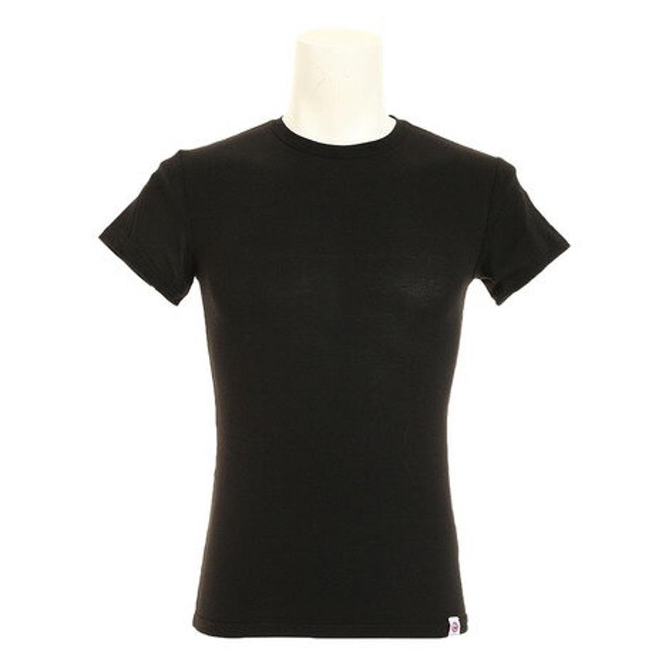 クー(Coo.) マイクロベーター 半袖クルーネック アンダーシャツ 891Q5SK2806BLK (メンズ)