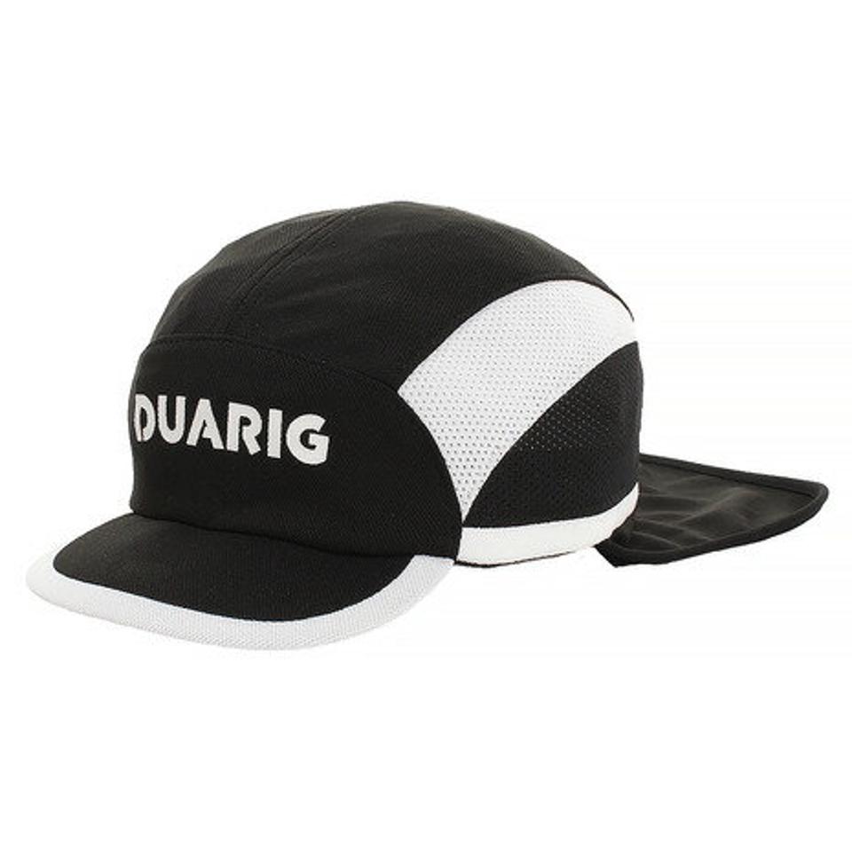 【3点10%OFFクーポン 7/1まで】デュアリグ（DUARIG） ジュニア フットボールキャップ 日除け付 750D8ST124 BLK 吸水速乾 熱中症対策 帽子 キャップ UPF50+ （キッズ）