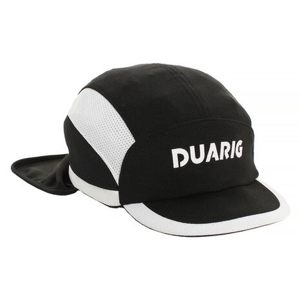 【3点10%OFFクーポン 7/1まで】デュアリグ（DUARIG） ジュニア フットボールキャップ 日除け付 750D8ST124 BLK 吸水速乾 熱中症対策 帽子 キャップ UPF50+ （キッズ）