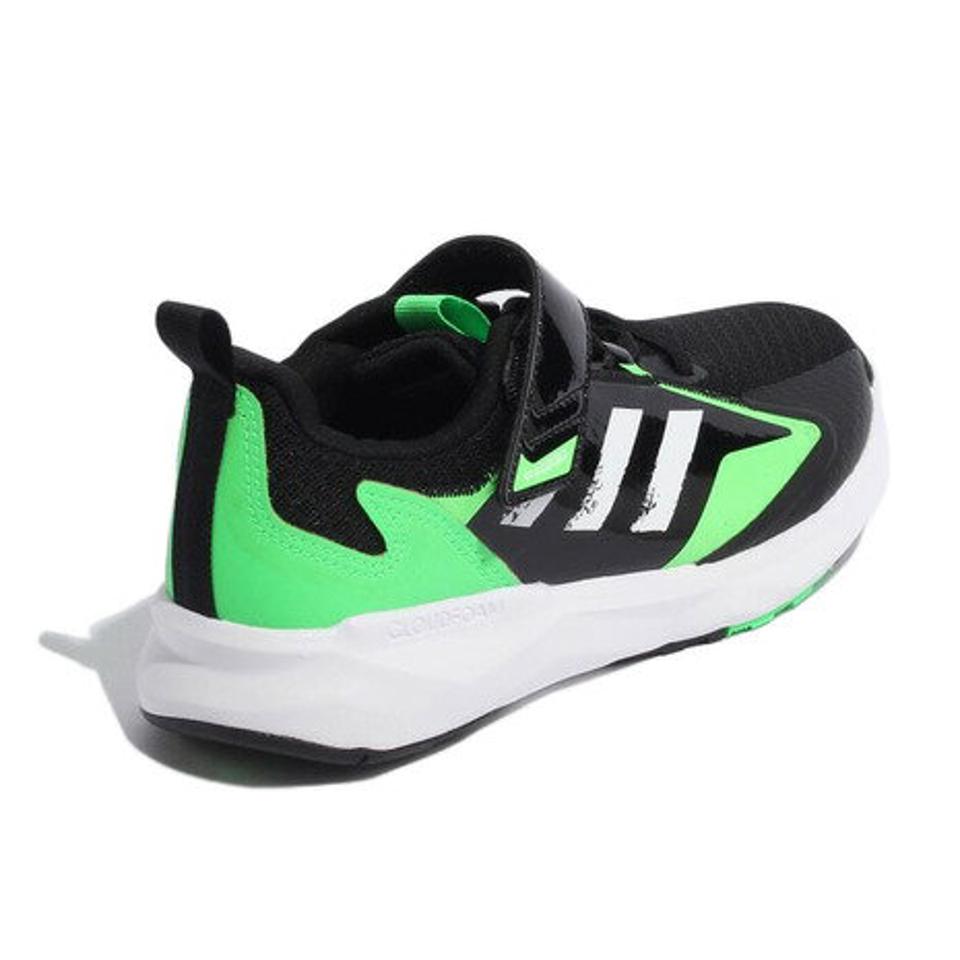 アディダス（adidas）（キッズ）ジュニアランニングシューズ Fai2Go EL K GZ0214 ブラック グリーン スニーカー