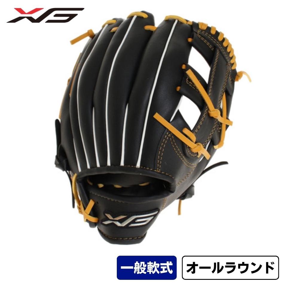 エックスティーエス(XTS) 軟式用グラブ オールラウンド用 グラブクロス 721G0ZK1232 BLKYEL (メンズ)